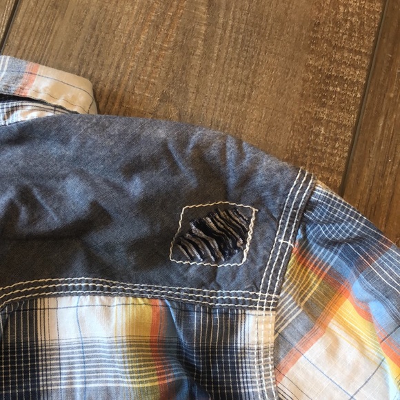 BKE Vintage boys long sleeve snap up plaid shirt - Picture 7 of 10